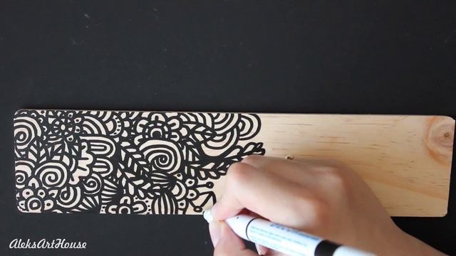 Drawing ZENTANGLE On The Wood | Part 1