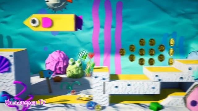 Картонный мир Йоши Приключения на уровне Осьмодоки #2 Играю в Yoshi's Crafted World смотреть онлайн