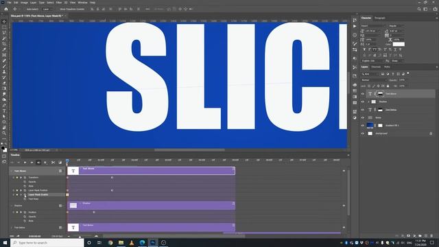 How To ANIMATE Slice Text Effect In Photoshop 2020