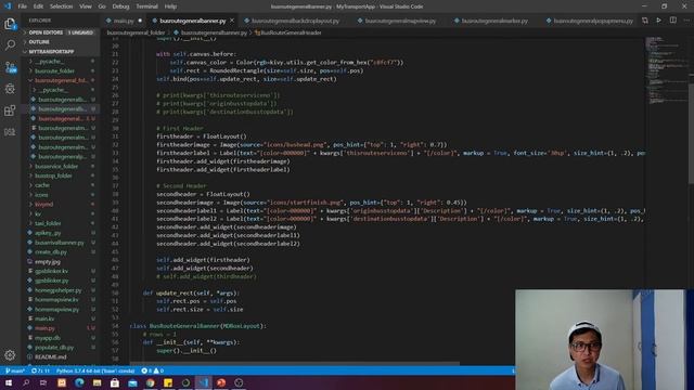 Kivy Mobile App #16 | Showing Two ways Bus Routes with Scrollable List смотреть онлайн