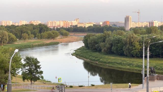 Одна минута // вид на реку Днепр в Могилеве с площади Славы смотреть онлайн