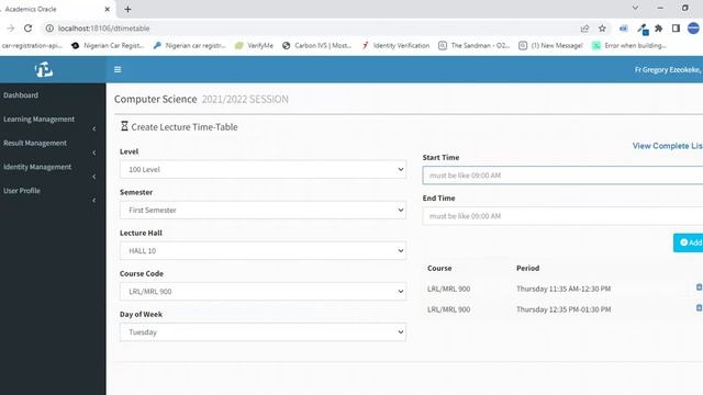 Academics Oracle - Department Module смотреть онлайн