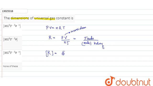 The dimensions of universal gas constant is смотреть онлайн
