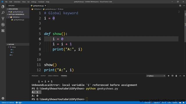 global Keyword in Python (Hindi) смотреть онлайн