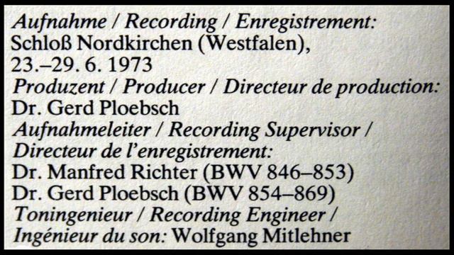 JS Bach / Helmut Walcha, 1973: Prelude and Fugue in D major BWV 850 смотреть онлайн