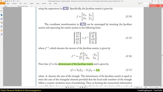 Evaluation of element matrices and vectors (Finite Element Method in Electromagnetics #24) смотреть онлайн