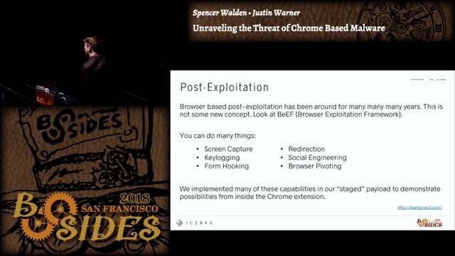 BSidesSF 2018 - Unraveling the Threat of Chrome Based Malware (Spencer Walden • Justin Warner) смотреть онлайн