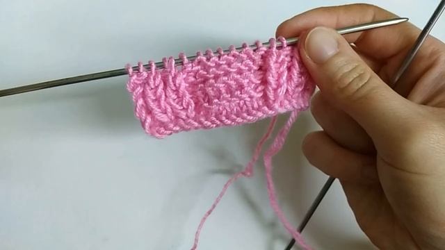 Двусторонний патентный Вафельный узор спицами для мужского шарфа. Вязание спицами. Для пледа . смотреть онлайн