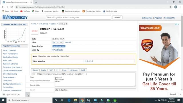 Resolved missing artifact com.oracle:ojdbc7 | Add Oracle JDBC driver in your maven local repository смотреть онлайн