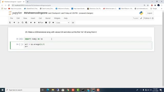 Create 2d array with 1 on the border and 0 inside | Python Tutorial For Beginners #Shaheencodingzon смотреть онлайн