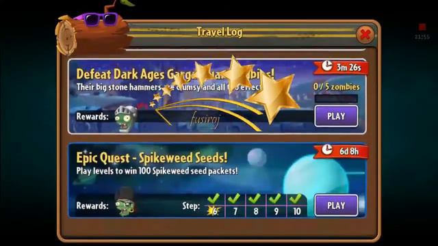 Plants vs Zombies 2 : Epic Quest - Spikeweed Seeds : Step 1-10 смотреть онлайн
