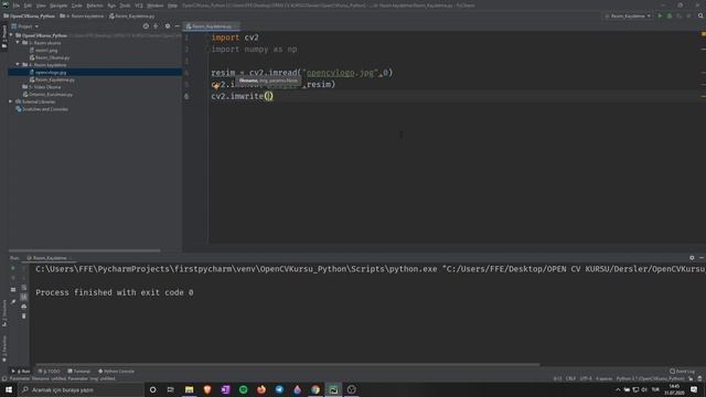 OpenCV Python Dersleri #4 (A-Z) - Resim Kaydetme |Yapay Zekâ ve Görüntü İşleme Topluluğu смотреть онлайн