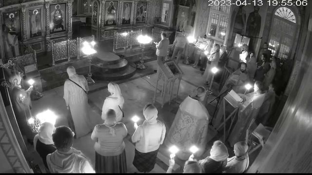 13.04.2023 года. Утреня с чтением Двенадцати Евангелий. Прямая трансляция. смотреть онлайн