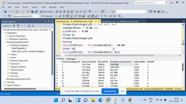 Building Complex Sql queries using group by, having, Rank and top functions смотреть онлайн