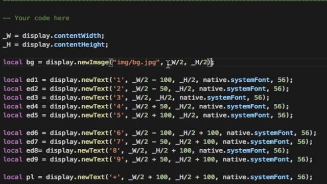 Corona SDK (урок 1)
