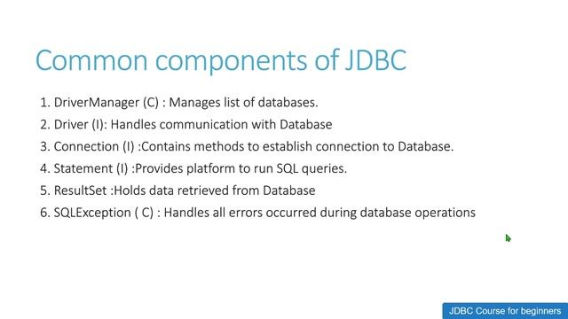 1. Introduction to JDBC in java | Use, Steps, architecture, tasks of JDBC смотреть онлайн