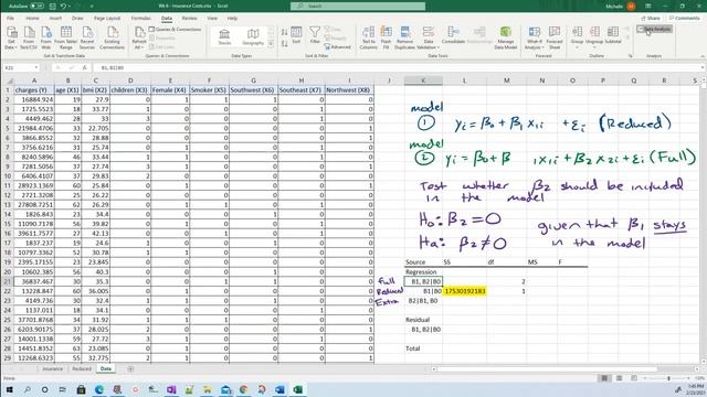 Partial F Test in Excel смотреть онлайн