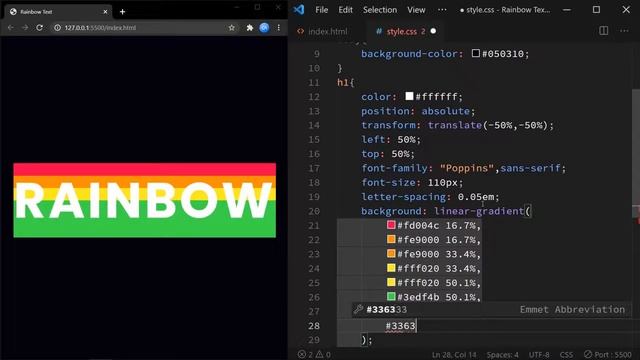 CSS Rainbow Text Animation | CSS Text Effect смотреть онлайн
