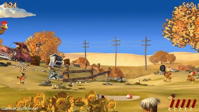 Crazy Chicken Deluxe Game Gameplay and walkthrough Moorhuhn X смотреть онлайн