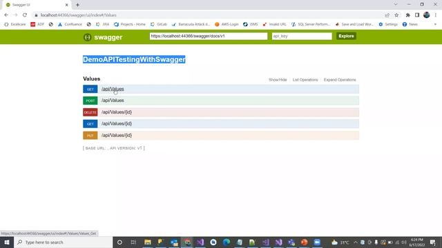 ASP.NET Web API testing With Swagger UI смотреть онлайн
