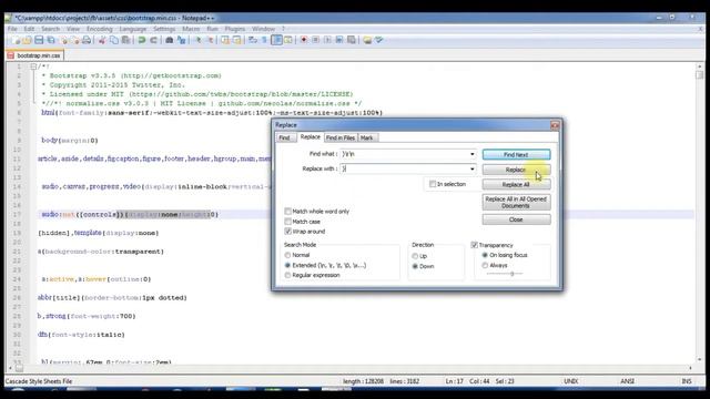 How to minify CSS using Notepad++ смотреть онлайн