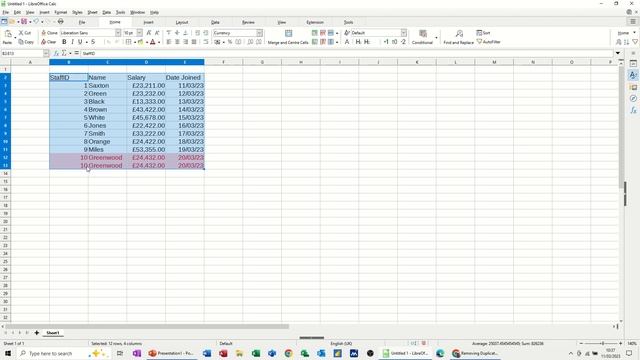 How to remove duplicates in LibreOffice Calc смотреть онлайн