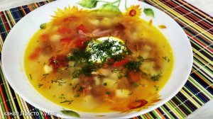 Ароматный супчик с консервированной фасолью и копченостями | Просто Кухня - Выпуск 122