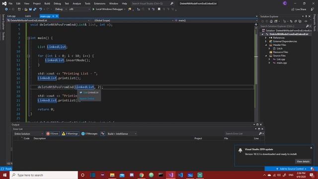 Delete nth node from end of LL | C++ Challenge #4 смотреть онлайн