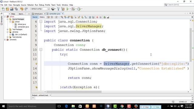 Database connection JAVA (SQLite). смотреть онлайн