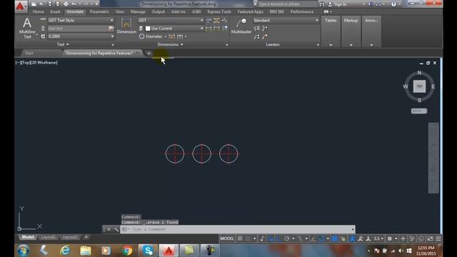 AutoCAD I 18-04 Dimensioning Repetitive Features смотреть онлайн