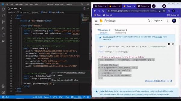 how to delete files in firebase cloud storage #firebase #modularversion #cloudstorage