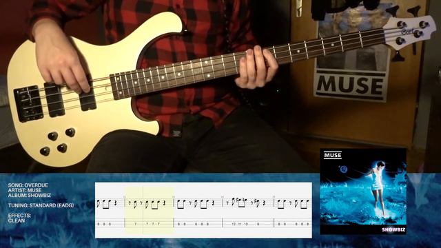 Muse - Overdue (Bass Cover w/ On-Screen Tabs) смотреть онлайн
