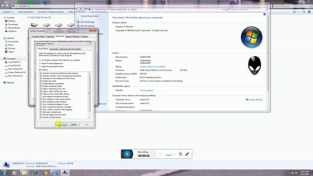 windows 7 ultimate advanced system settings смотреть онлайн