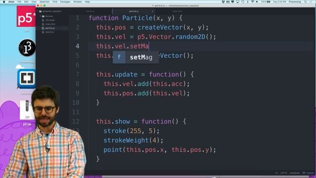 Coding Challenge #56: Attraction and Repulsion Forces смотреть онлайн
