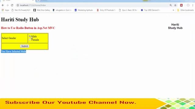 How to Use Radio Button in Asp.Net MVC | Hindi | Pass Data View to Controller | Free Online Classes смотреть онлайн