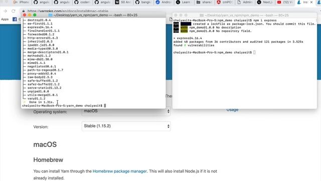 เปรียบเทียบการใช้งานระหว่าง Yarn vs NPM - Package / Dependency Management смотреть онлайн