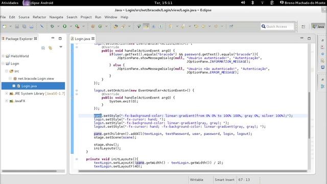BRA Code | JavaFX 3 - Como usar css no java com JavaFX смотреть онлайн