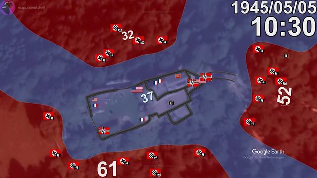 Battle of Castle Itter in 45 seconds using Google Earth смотреть онлайн