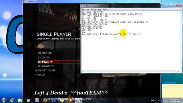 How To Start A Lan Server In Left 4 Dead 2(L4D2)