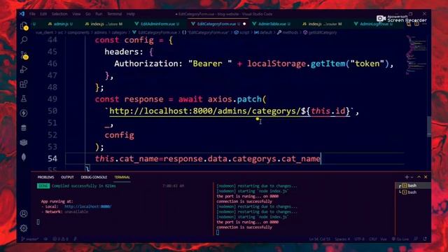 Node And Vue Category Crud || Blog website Node And Vue | Part - 11 смотреть онлайн