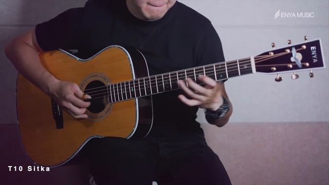 Enya T10S Solid Spruce Guitar смотреть онлайн