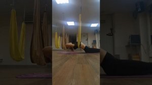 Экспресс Йога на низком гамаке. Завершающий комплекс. Аэройога.