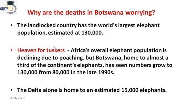 Botswana Mass Elephant Deaths, Over 350 dead elephants found in Okavango Delta, Current Affairs 202 смотреть онлайн