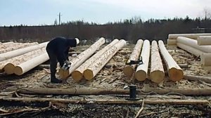 Изготовление сруба дома 7*8 с перерубом из бревна/ Как срубить сруб/ Бревно для сруба/ Зимний лес/