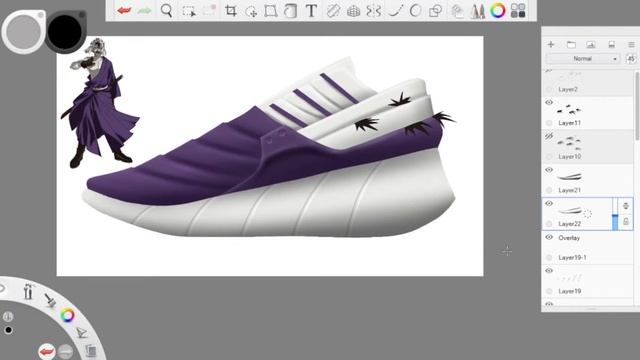 Adidas Sneakers Concept | Shishio Sketch & Render | #anime #industrialdesign #autodesksketchbook смотреть онлайн