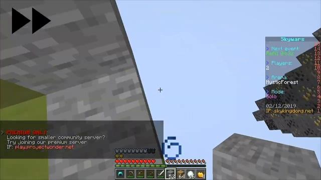 Minecraft Sky Wars Minigame Cracked Server 1.15.2 смотреть онлайн