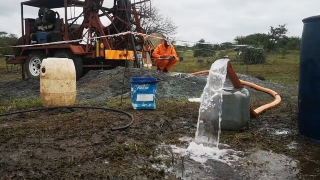 Process Of Pumping Test On A Newly Drilled Borehole