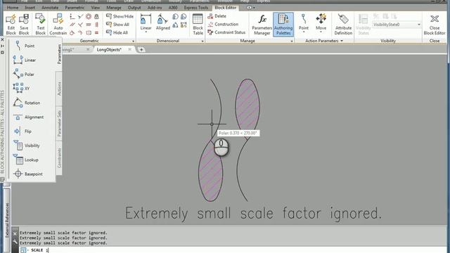 AutoCAD "Extremely small scale ..." смотреть онлайн