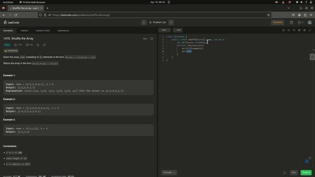 Shuffle the Array смотреть онлайн