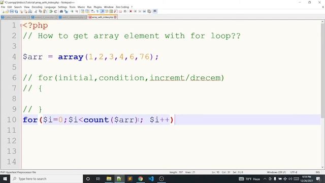 29 Basic PHP Part : PHP Array with for loop смотреть онлайн